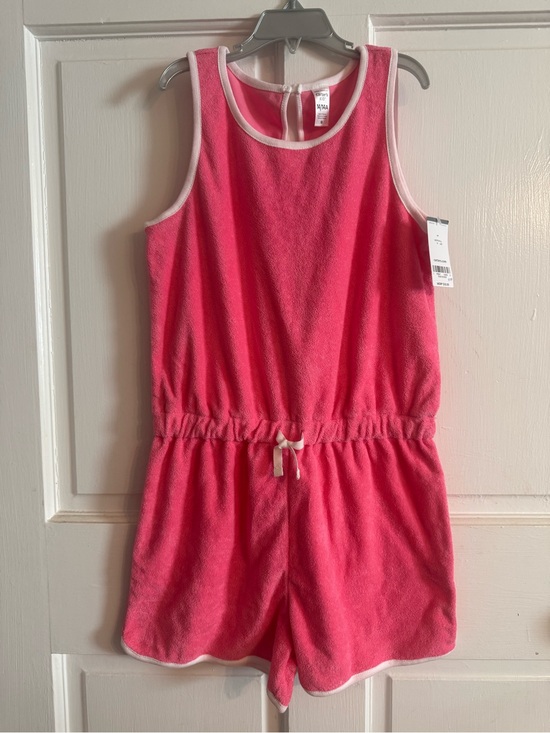Carter's Other - Carter's Hot Pink Terry Girls' Romper with Drawstring